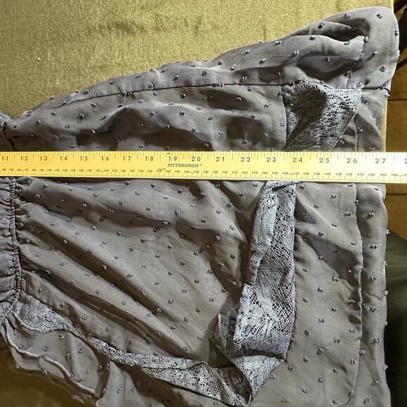 2Hip By Wrapper Girls Dress Blue Dots W/ Under Skirt Size 10 - Picture 6 of 8